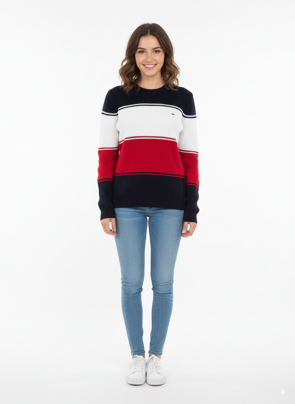 Tommy Hilfiger Color-blocks Knit Sweater (High Copy)